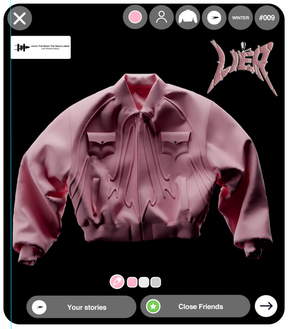 PINK SAKURA LEATHER JACKET (LIÉR EDITION)